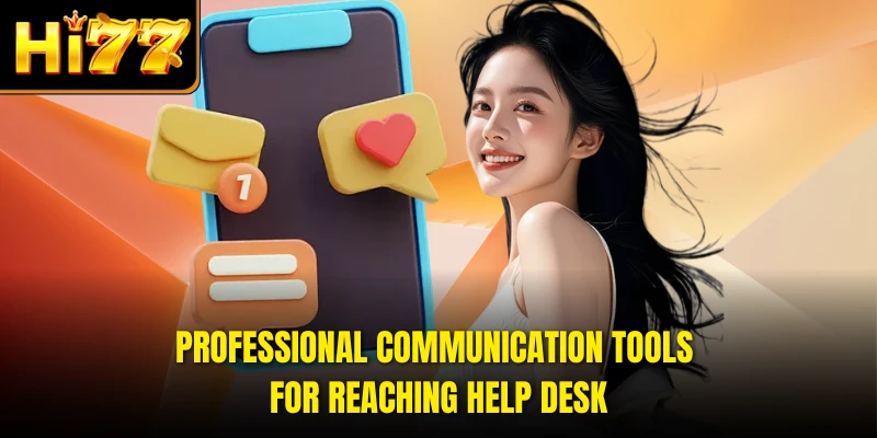 Professional communication tools for reaching help desk